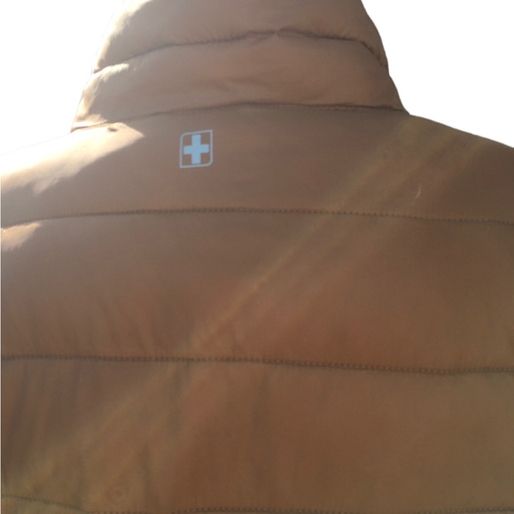 Swiss Tech Zippered Puffer Vest Tan Brown Men's Size:XL (46-48) - Picture 9 of 13